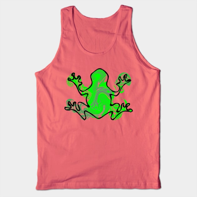 Green Frog Tank Top by Shrenk